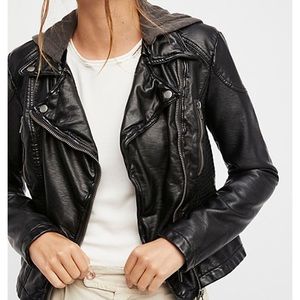 NEW Free People Vegan Leather Jacket - Size 4